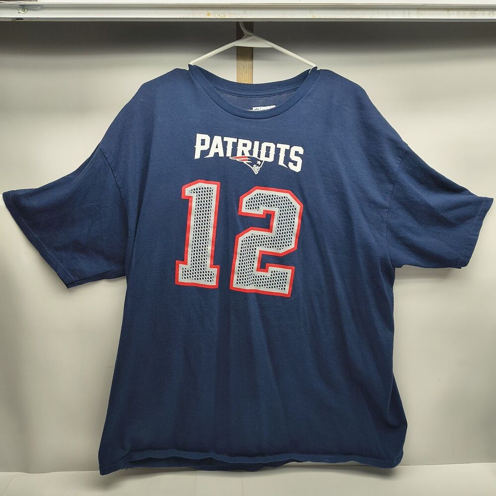 Tom Brady New England Patriots Men's T-Shirt Size 2XL Graphic Print Football